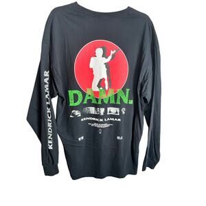 Kendrick Lamar Rap Tee Top Dawg Entertainment Tour Black Long Sleeve DAMN Sz 2X